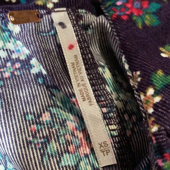 NWOT Free People size XS violet vision cord romper - Picture 7 of 9